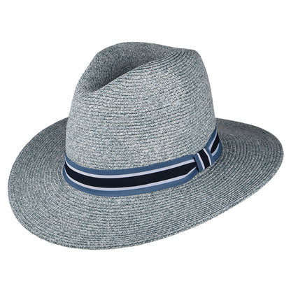 Chapeau Fedora en Paille Toyo Antigua bleu FAILSWORTH