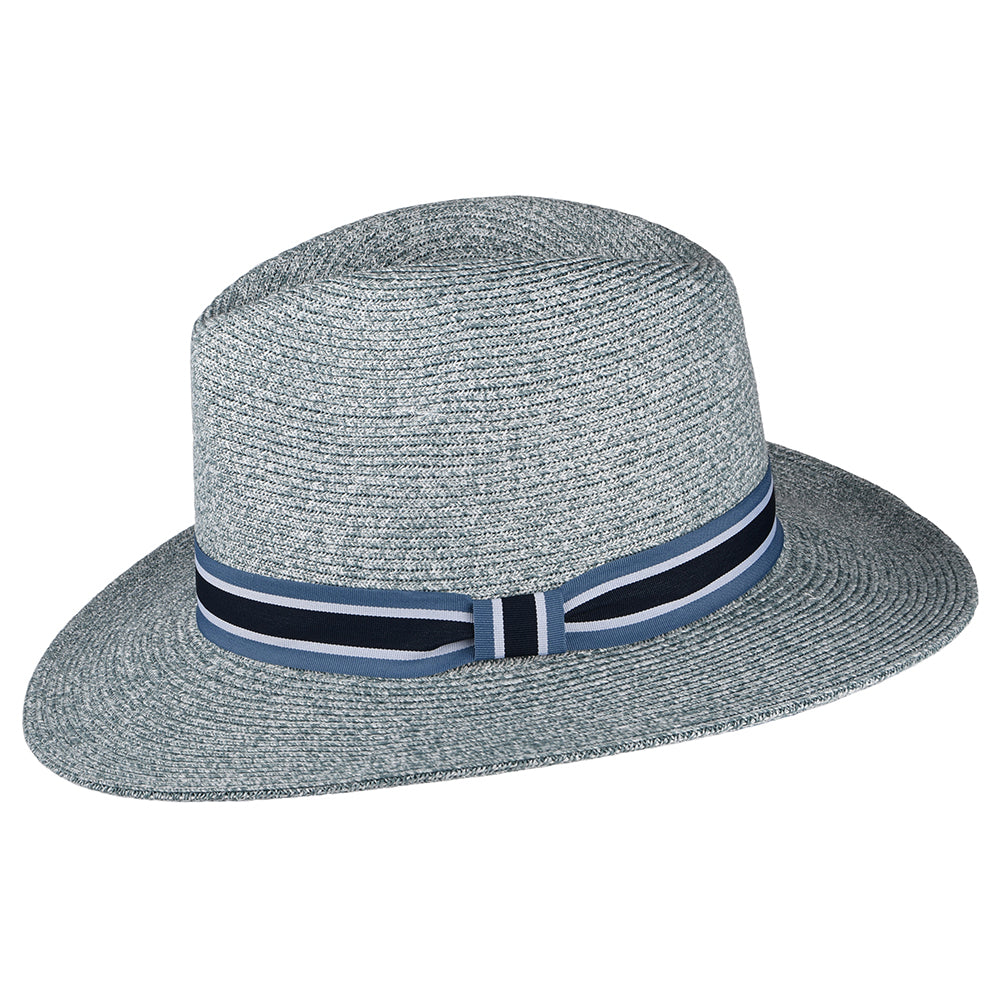 Chapeau Fedora en Paille Toyo Antigua bleu FAILSWORTH