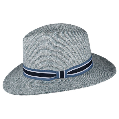 Chapeau Fedora en Paille Toyo Antigua bleu FAILSWORTH
