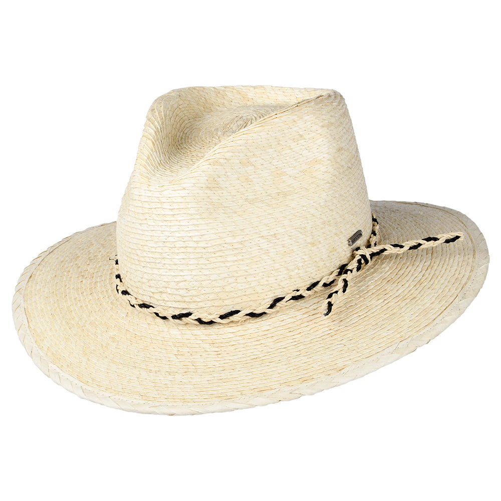 Chapeau Fedora en Paille Messer Western naturel BRIXTON