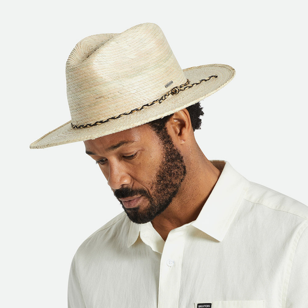 Chapeau Fedora en Paille Messer Western naturel BRIXTON