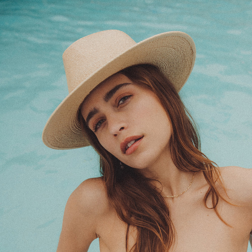 Chapeau Fedora en Paille Marcos naturel BRIXTON