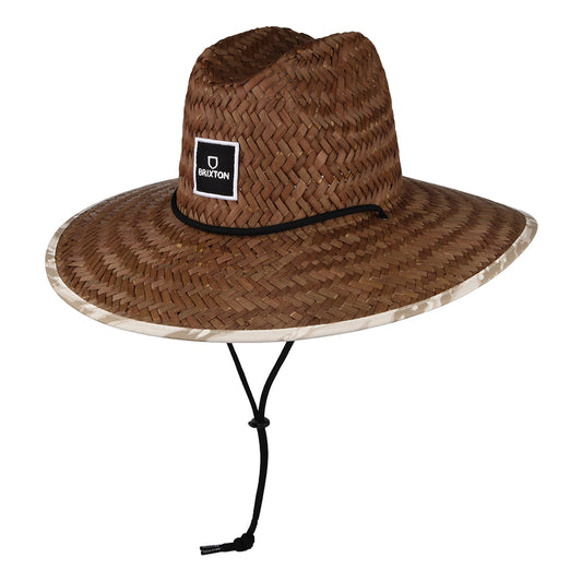 Chapeau Lifeguard en Paille Alpha Square toffee-blanc cassé BRIXTON