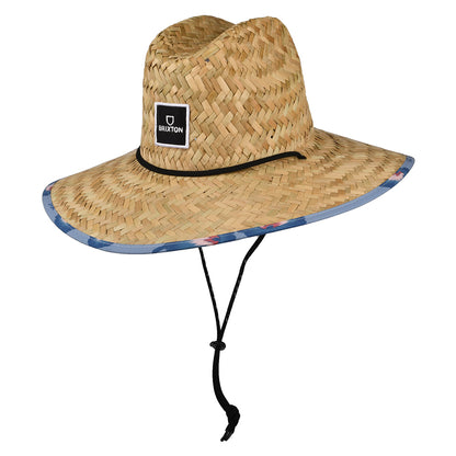 Chapeau Lifeguard en Paille Alpha Square beige sable-bleu clair BRIXTON