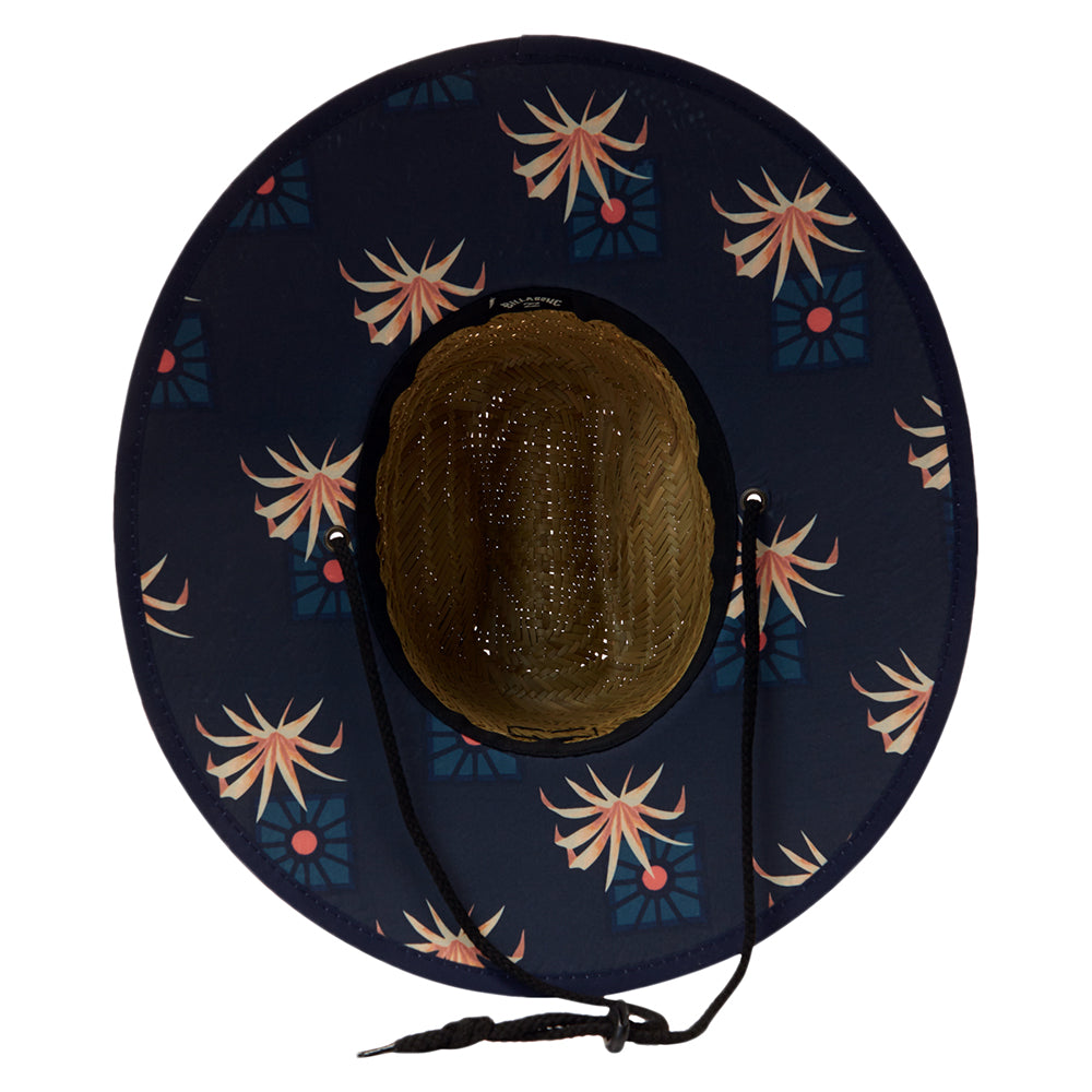 Chapeau Lifeguard Tides Print en Jonc de Mer naturel-bleu marine BILLABONG