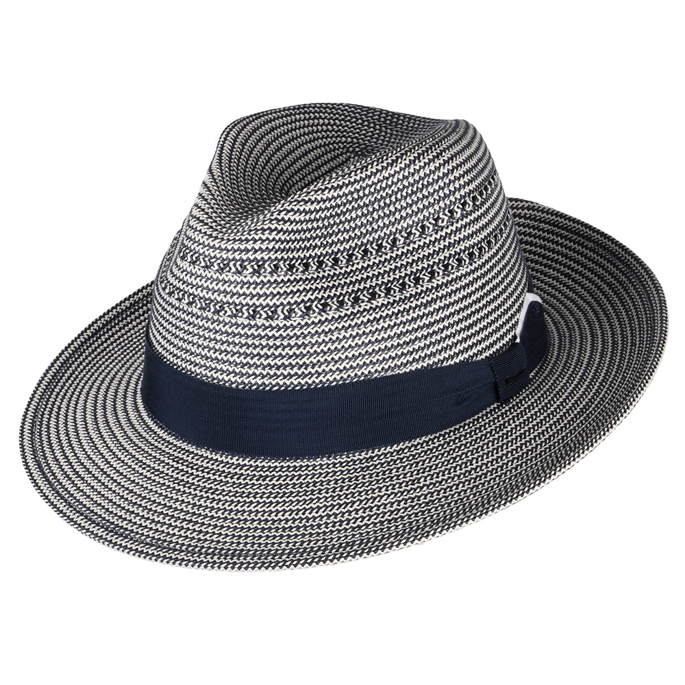 Chapeau Fedora Eli bleu marine-crème BAILEY