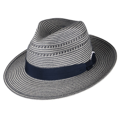 Chapeau Fedora Eli bleu marine-crème BAILEY