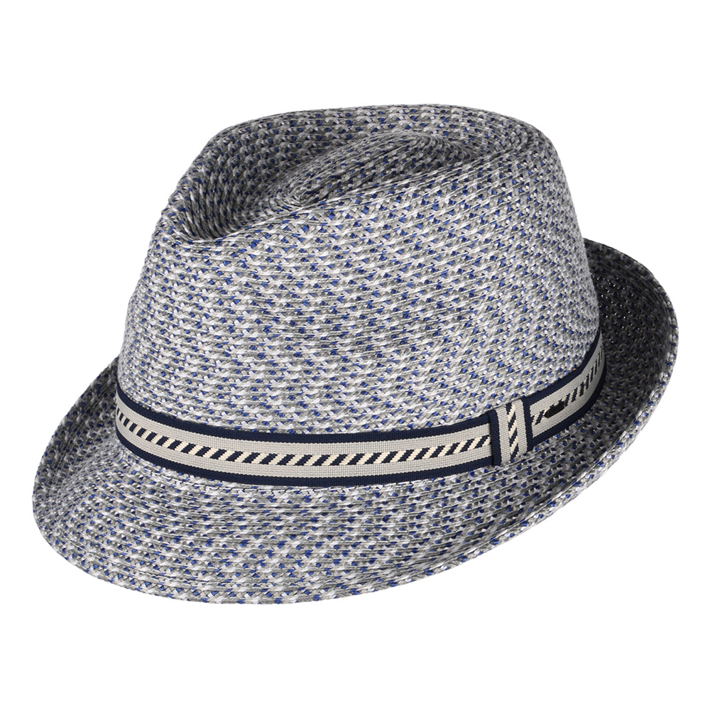 Chapeau Trilby Mannes bleu marine-crème BAILEY