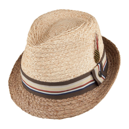 Chapeau Trilby en paille Trinidad naturel JAXON & JAMES