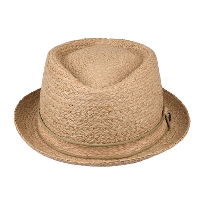 Chapeau Pork Pie en Raphia Diamond Crown naturel JAXON & JAMES