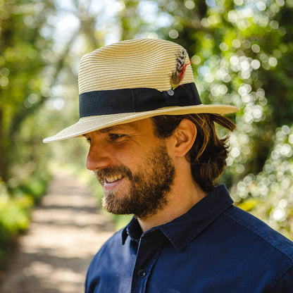 Chapeau Fedora Été en Paille Summer C- Crown naturel JAXON & JAMES
