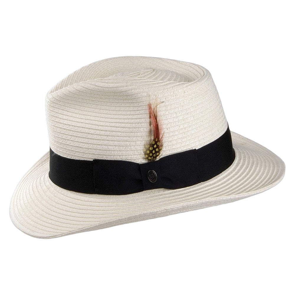 Chapeau Fedora Été en Paille Summer C- Crown ivoire JAXON & JAMES