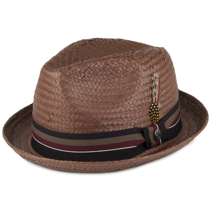 Chapeau Trilby en Paille Tribeca marron JAXON & JAMES