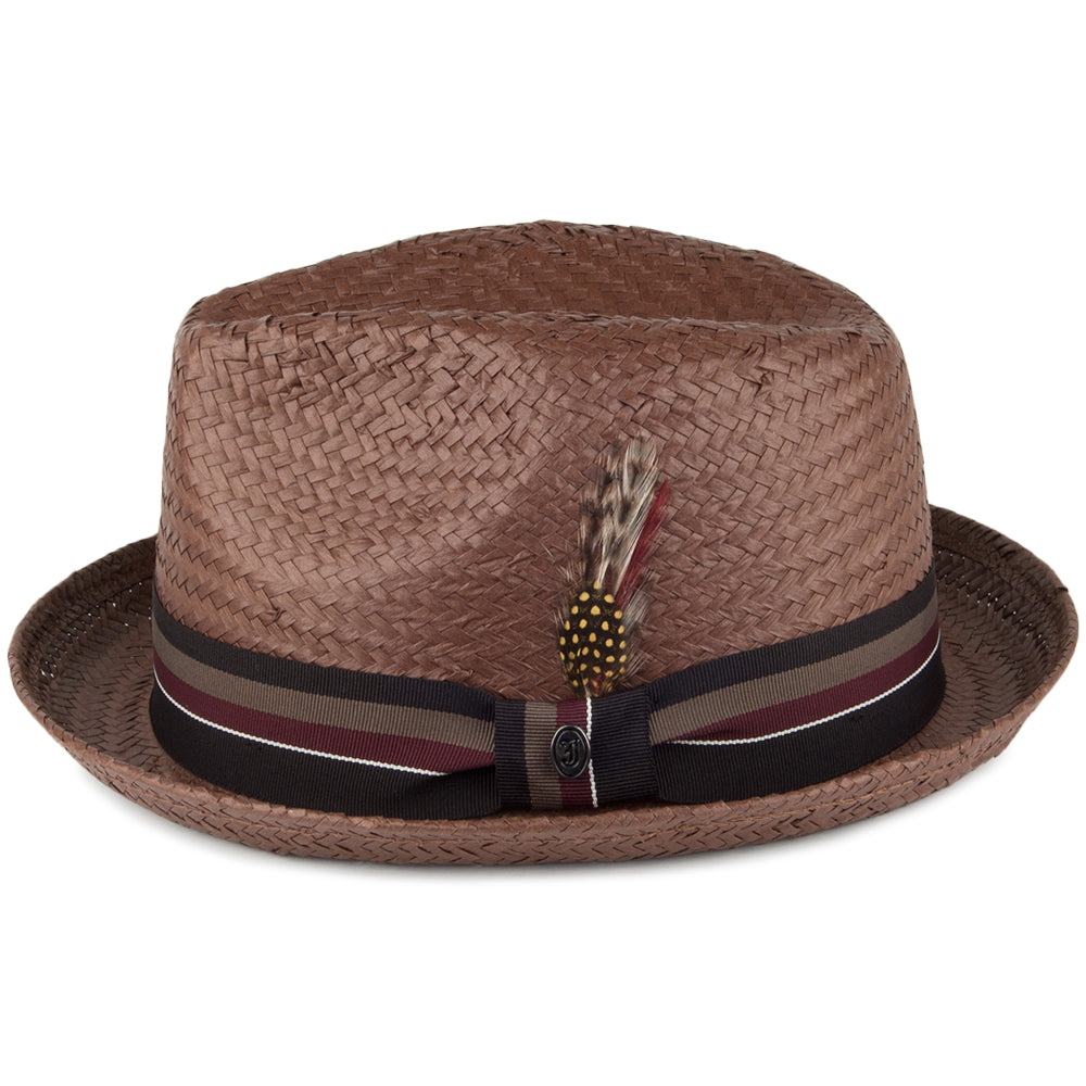 Chapeau Trilby en Paille Tribeca marron JAXON & JAMES