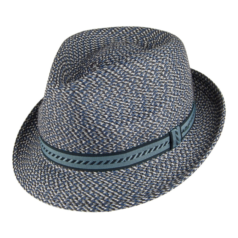 Chapeau Trilby Mannes bleu marine et mix de couleurs BAILEY
