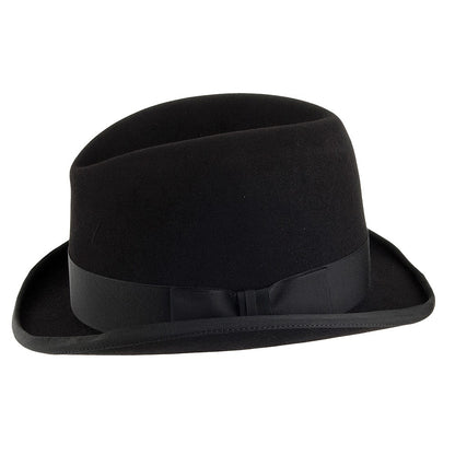 Chapeau Homburg en Fourrure Feutrée noir CHRISTYS