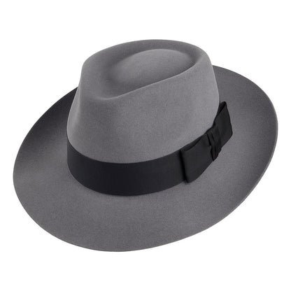 Chapeau Fedora en Fourrure Feutrée Casablanca gris clair CHRISTYS