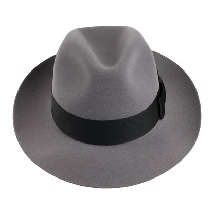Chapeau Fedora en Fourrure Feutrée Knightsbridge gris clair CHRISTYS