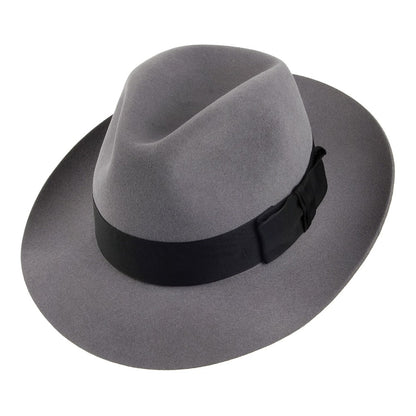 Chapeau Fedora en Fourrure Feutrée Knightsbridge gris clair CHRISTYS
