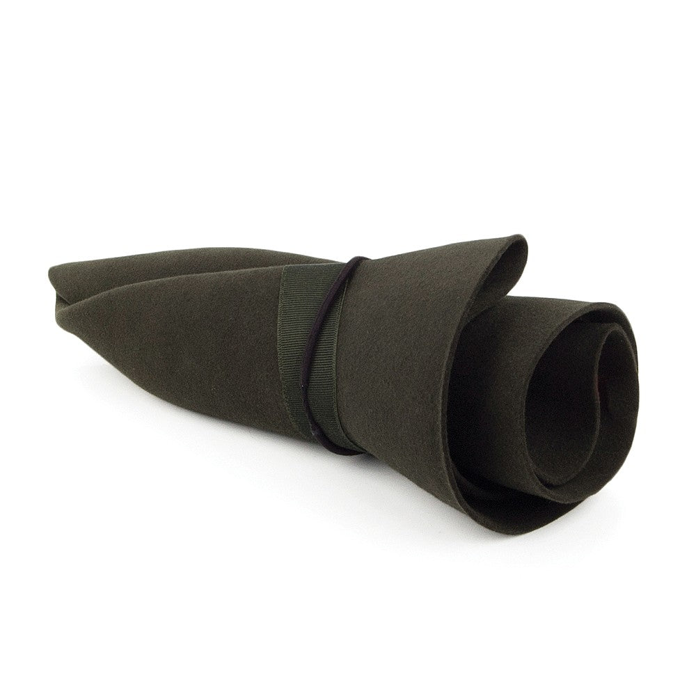 Chapeau Fedora en Fourrure Feutrée Foldaway vert foncé CHRISTYS