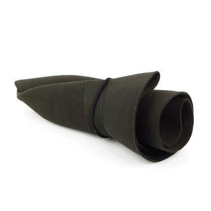 Chapeau Fedora en Fourrure Feutrée Foldaway vert foncé CHRISTYS