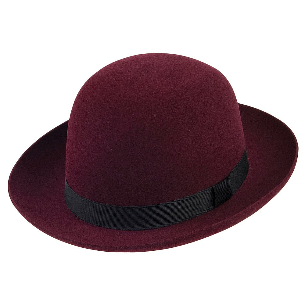Chapeau Fedora en Fourrure Feutrée Foldaway vin CHRISTYS