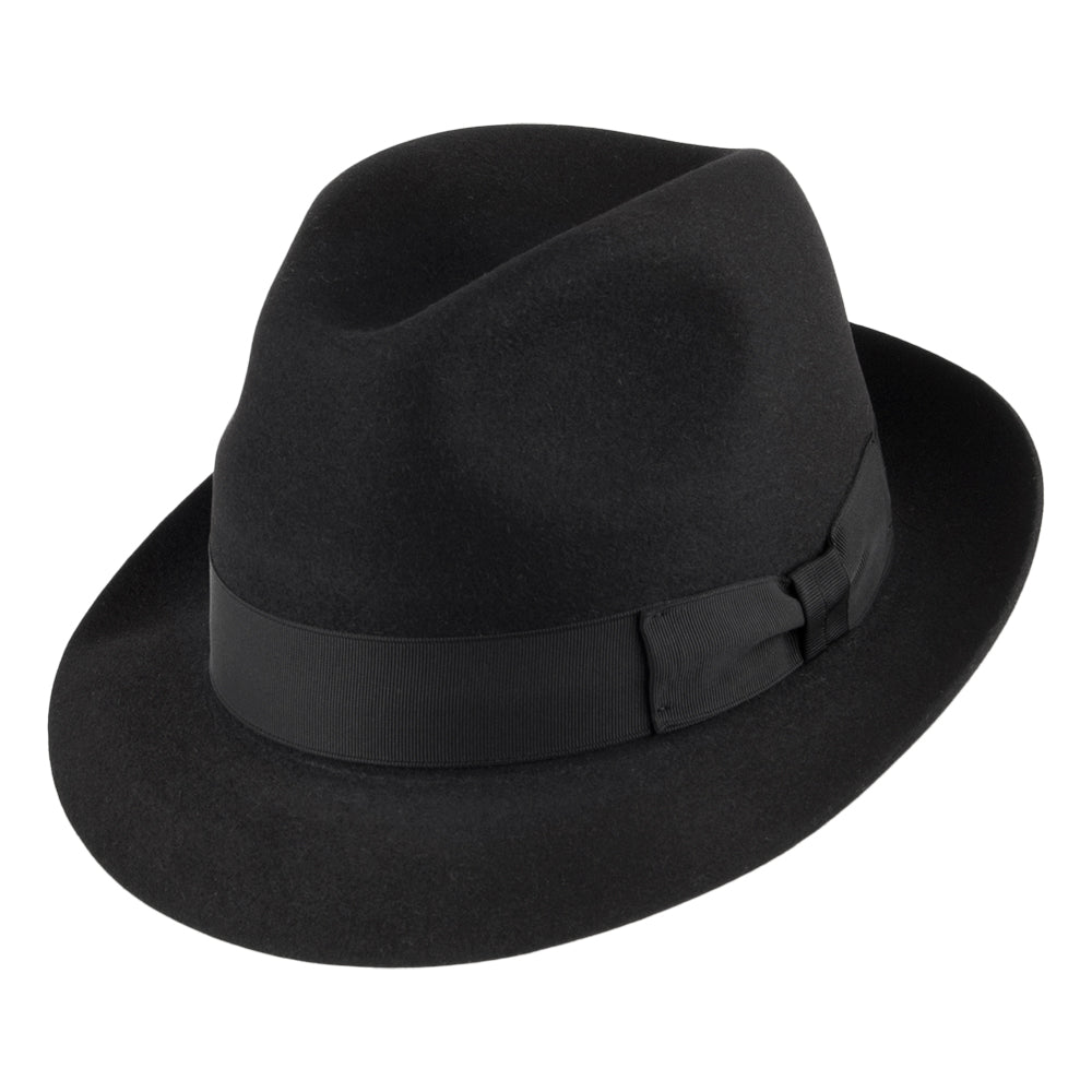 Chapeau Trilby en Fourrure Feutrée Draper noir SIGNES