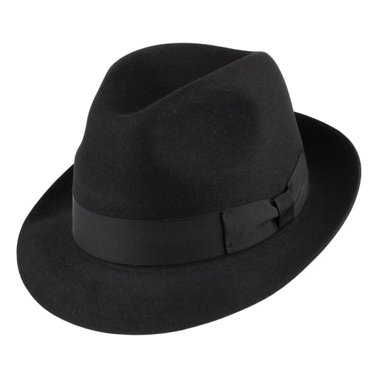 Chapeau Trilby en Fourrure Feutrée Draper noir SIGNES
