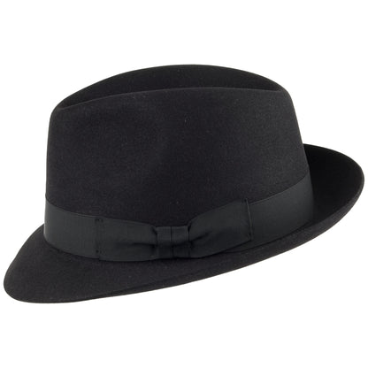 Chapeau Trilby en Fourrure Feutrée Draper noir SIGNES