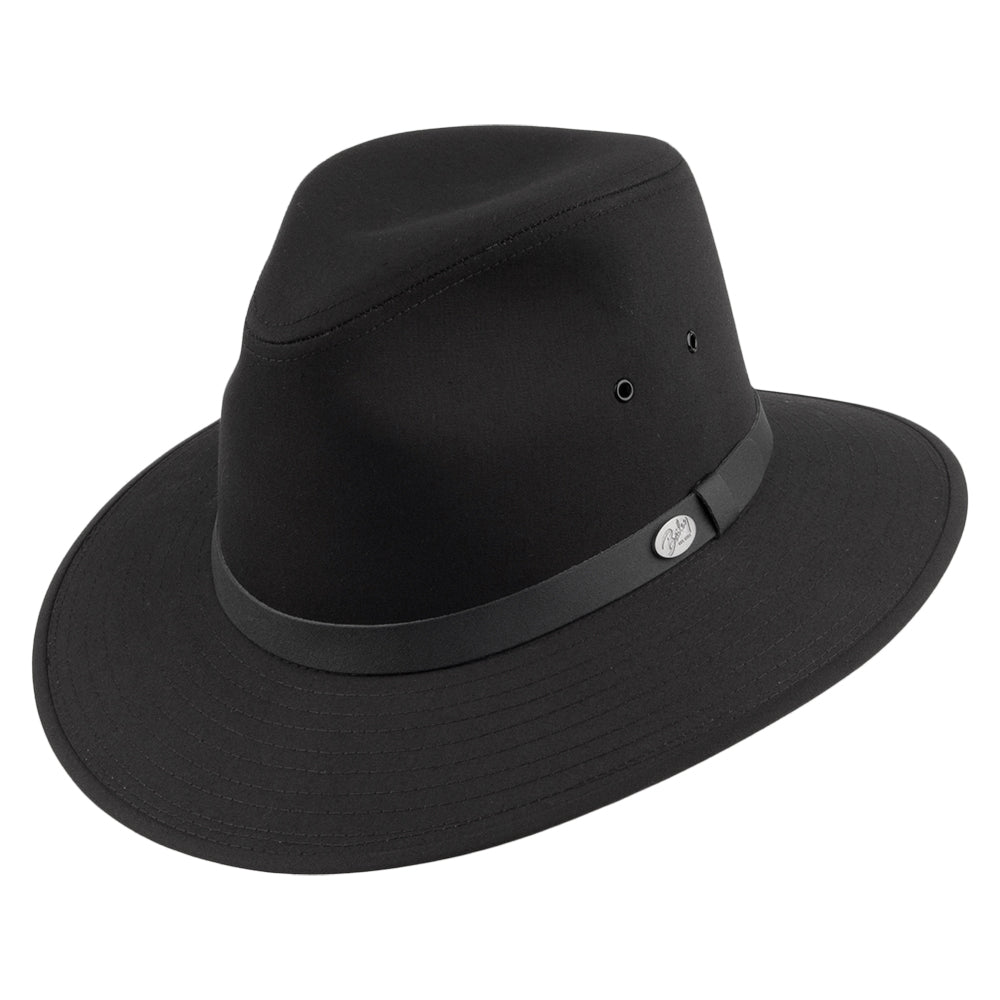 Chapeau Fedora Safari Hydrofuge Dalton noir BAILEY