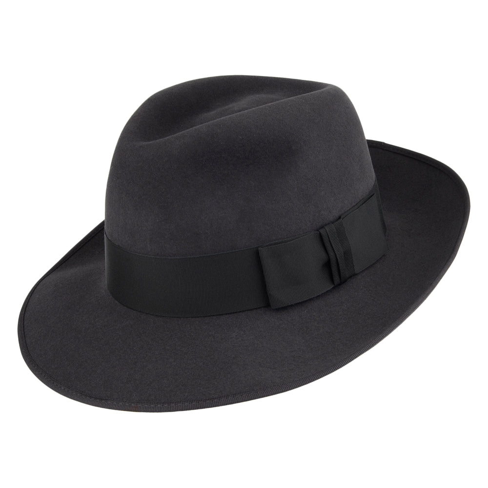 Chapeau Fedora en Fourrure Feutrée Gangster anthracite CHRISTYS