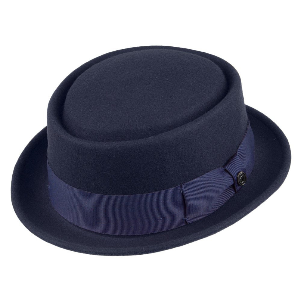 Chapeau Pork Pie en Laine Déformable bleu marine JAXON & JAMES