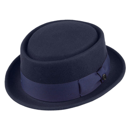 Chapeau Pork Pie en Laine Déformable bleu marine JAXON & JAMES