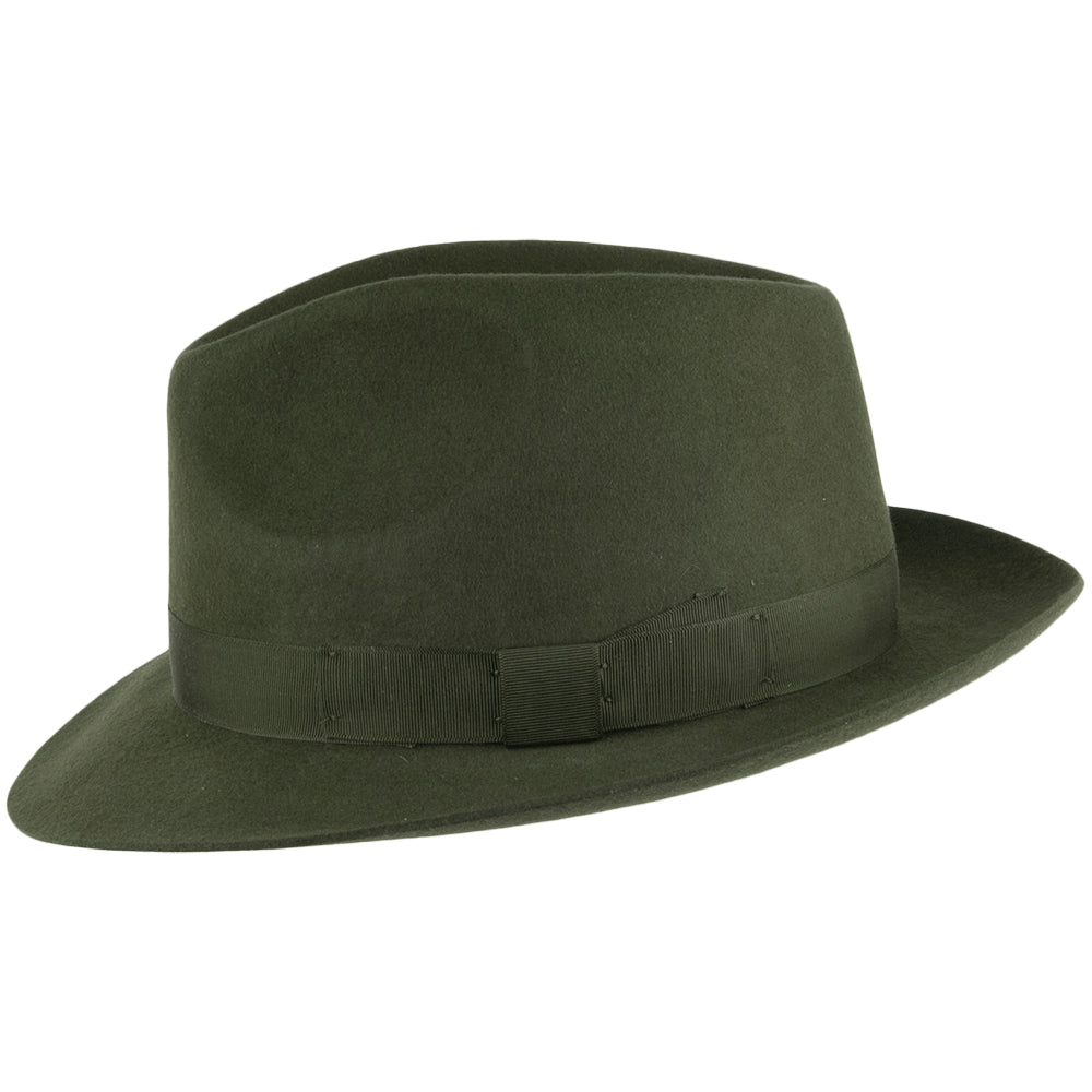 Chapeau Fedora en Laine Feutrée Goodwood sauge DENTON