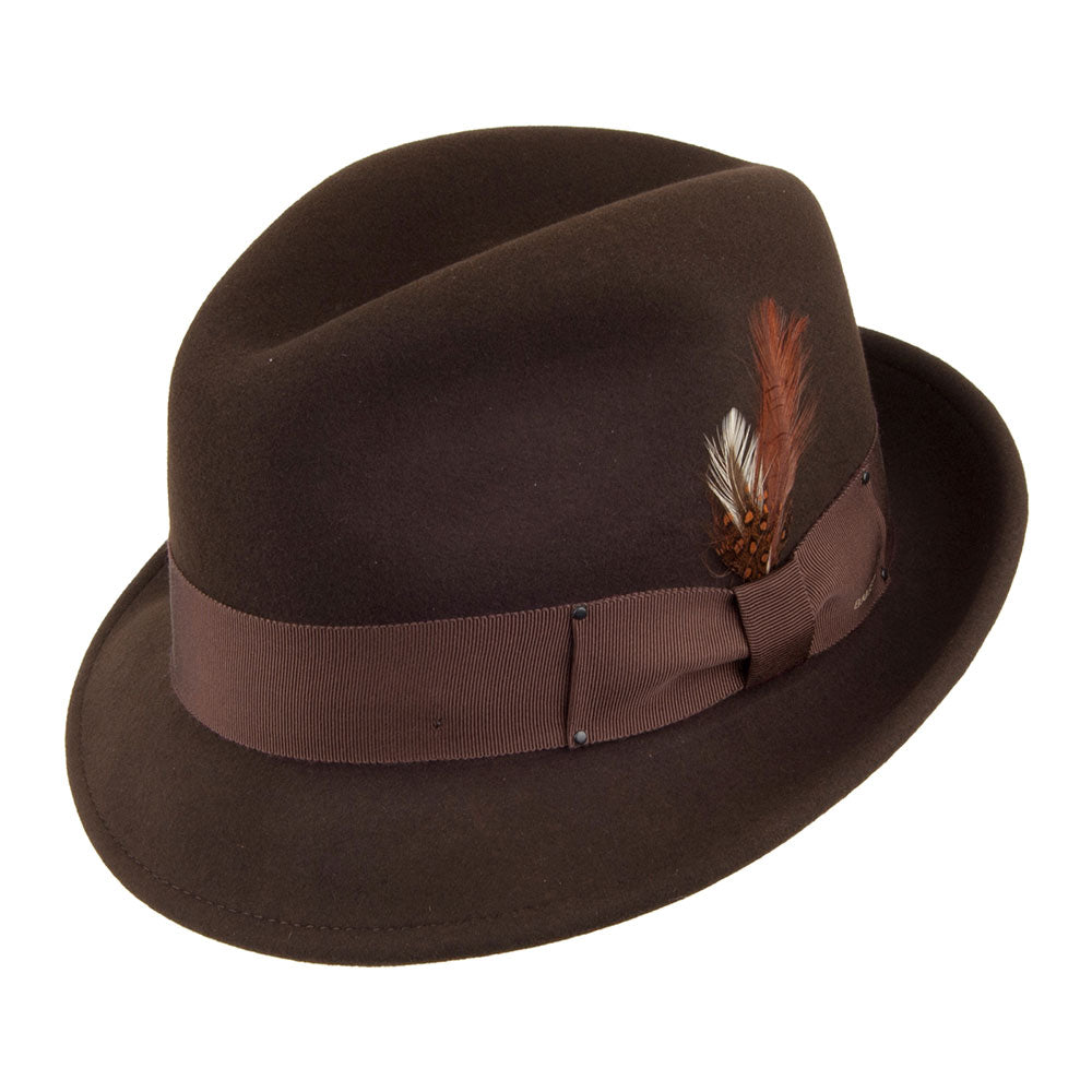 Chapeau Trilby en Laine Feutrée Déformable Hydrofuge Tino marron BAILEY
