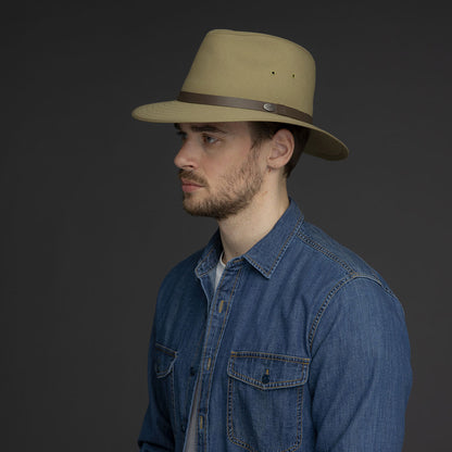 Chapeau Fedora Safari Hydrofuge Dalton beige sable BAILEY