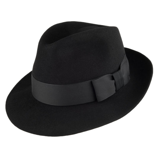 Chapeau Trilby en Fourrure Feutrée Bond noir CHRISTYS