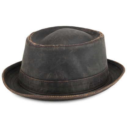 Chapeau Pork Pie Hydrofuge Odenton marron STETSON