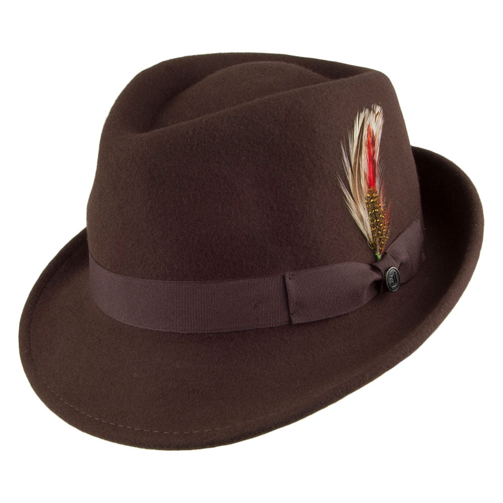 Chapeau Trilby Detroit marron JAXON & JAMES