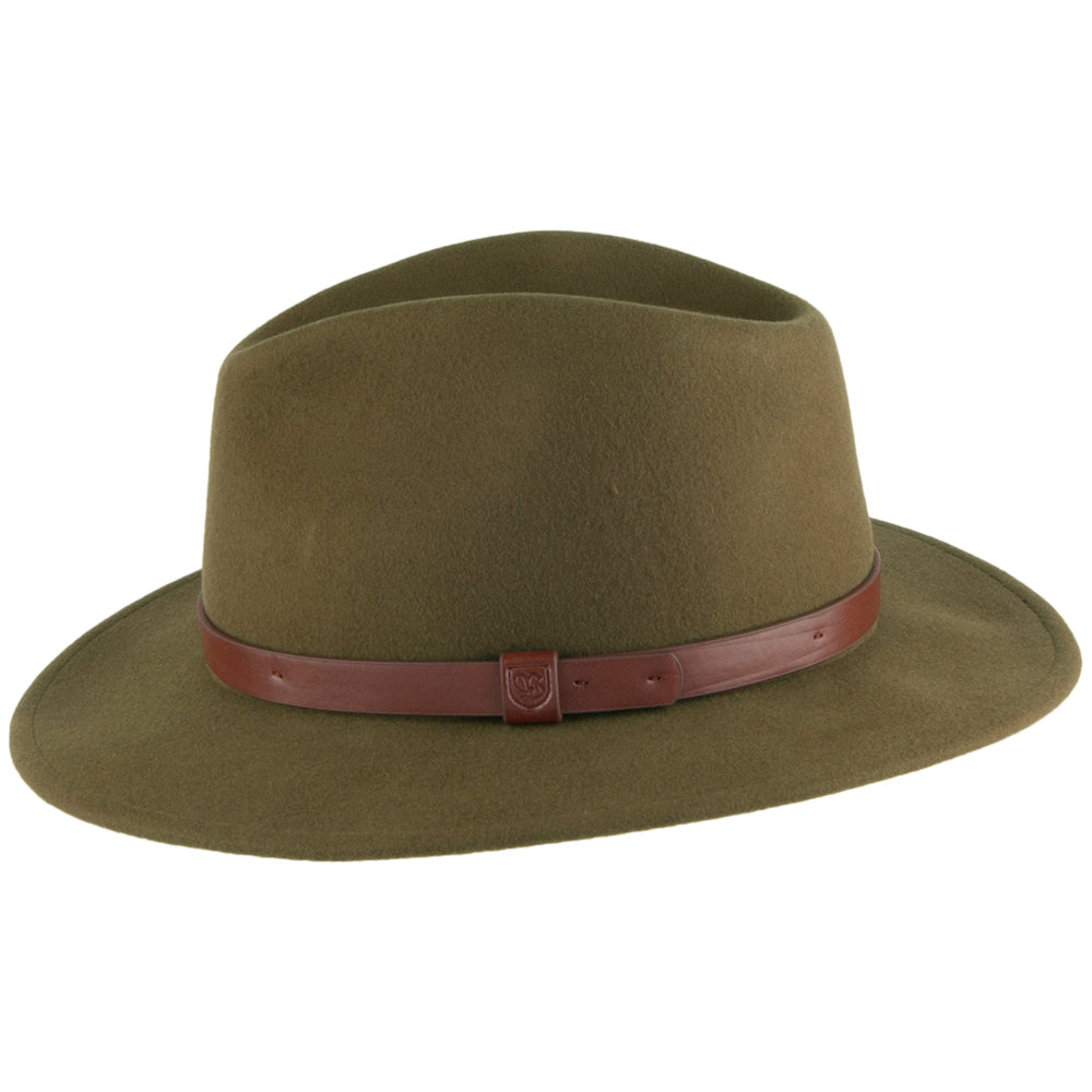 Chapeau Fedora Messer olive clair BRIXTON