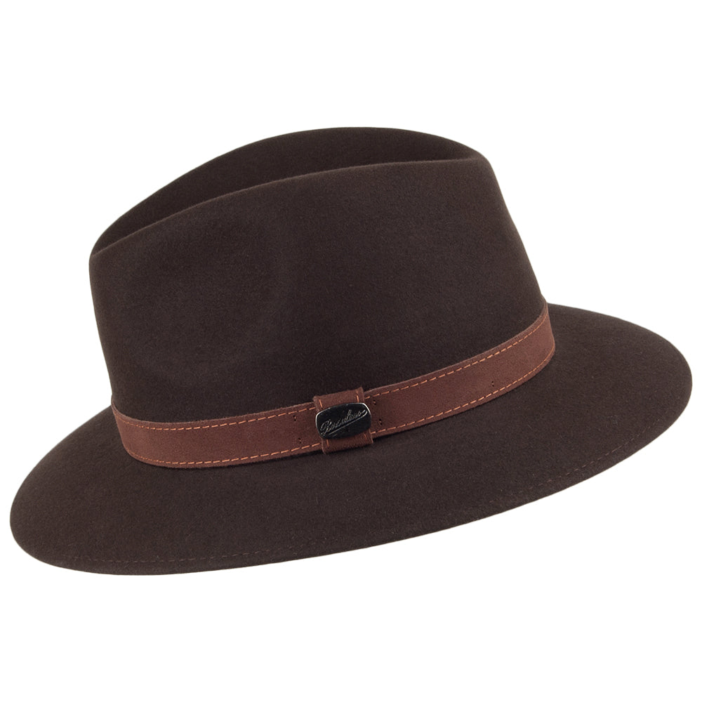 Chapeau Fedora Safari Déformable Classic en Fourrure Feutrée marron BORSALINO