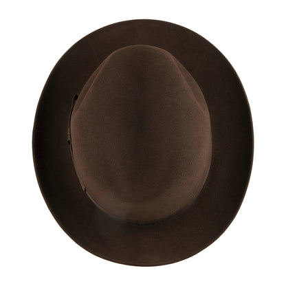 Chapeau Fedora en Fourrure Feutrée Epsom marron CHRISTYS