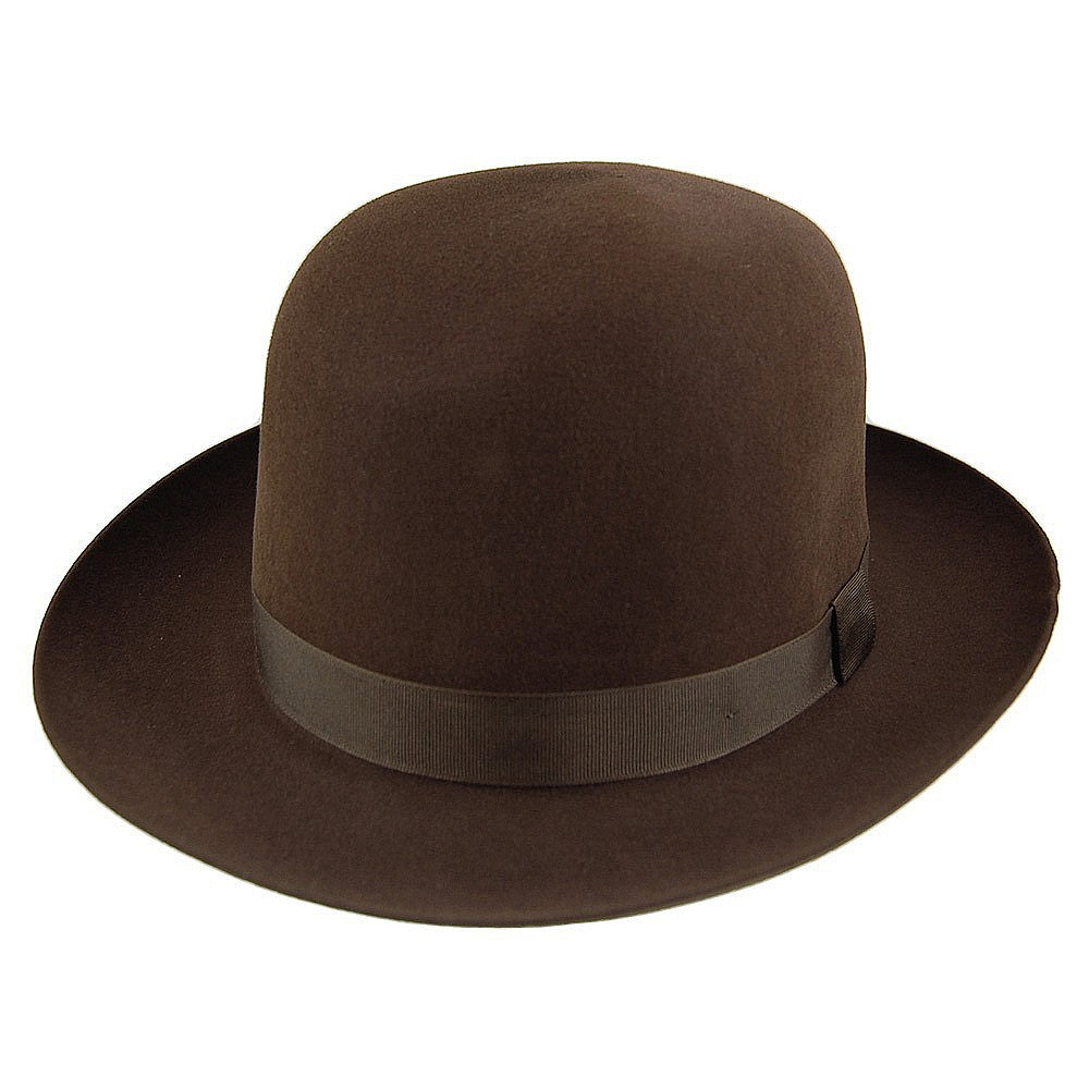 Chapeau Fedora en Fourrure Feutrée Foldaway marron CHRISTYS