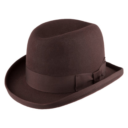 Chapeau Homburg Churchill marron foncé DENTON