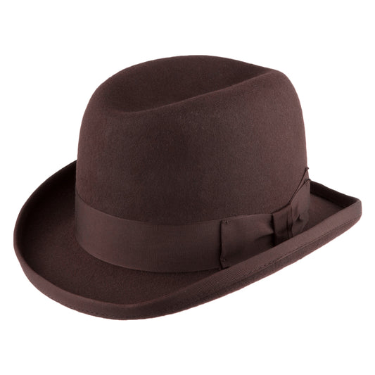 Chapeau Homburg Churchill marron foncé DENTON