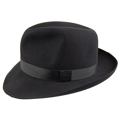 Chapeau Fedora en Fourrure Feutrée Foldaway noir CHRISTYS