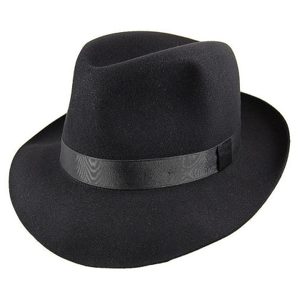 Chapeau Fedora en Fourrure Feutrée Foldaway noir CHRISTYS