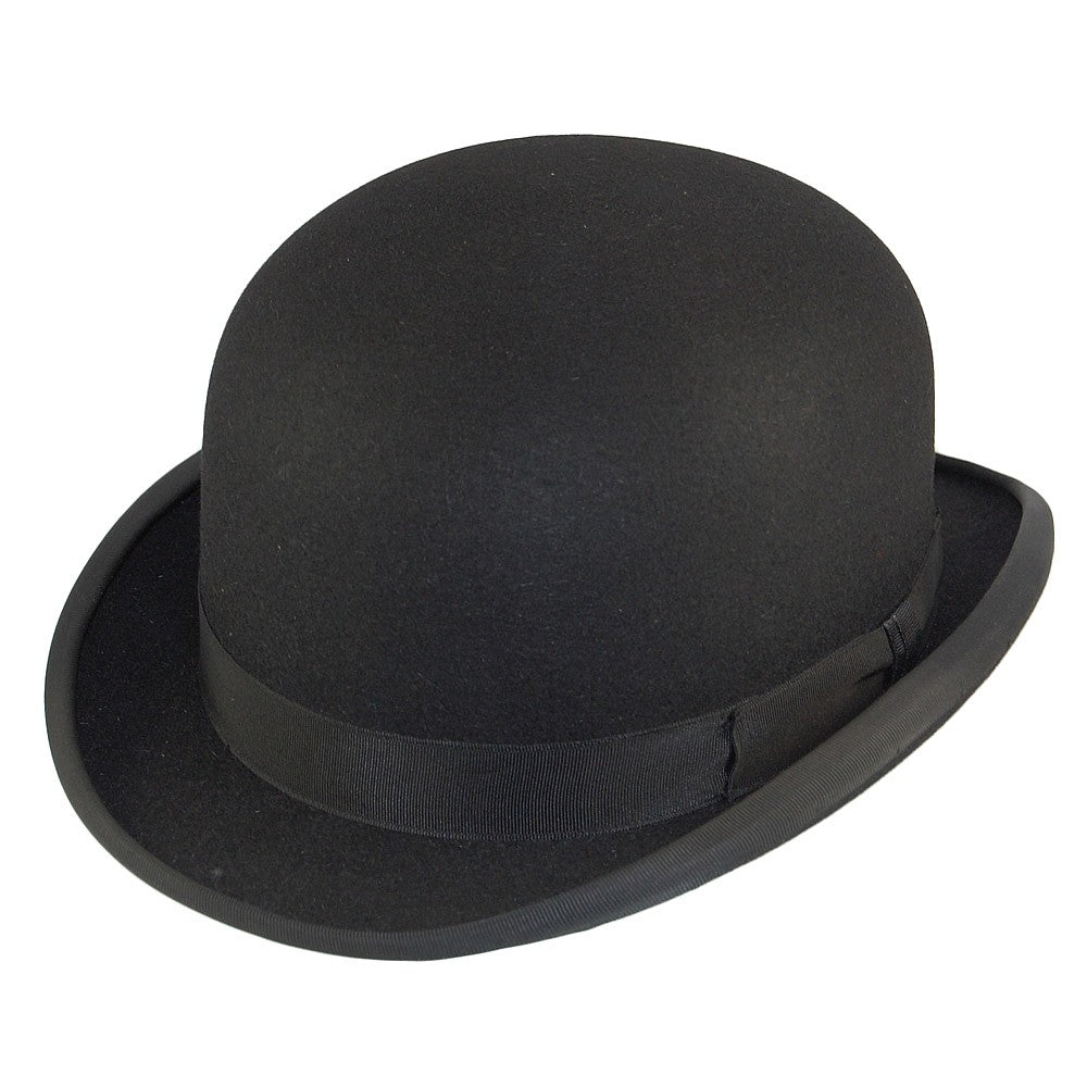 Chapeau Melon en Fourrure Feutrée noir CHRISTYS
