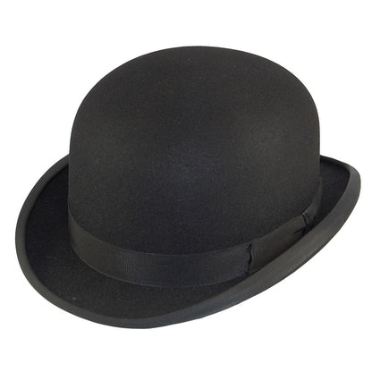 Chapeau Melon en Fourrure Feutrée noir CHRISTYS