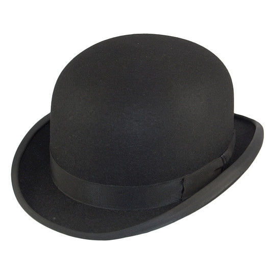 Chapeau Melon en Fourrure Feutrée noir CHRISTYS